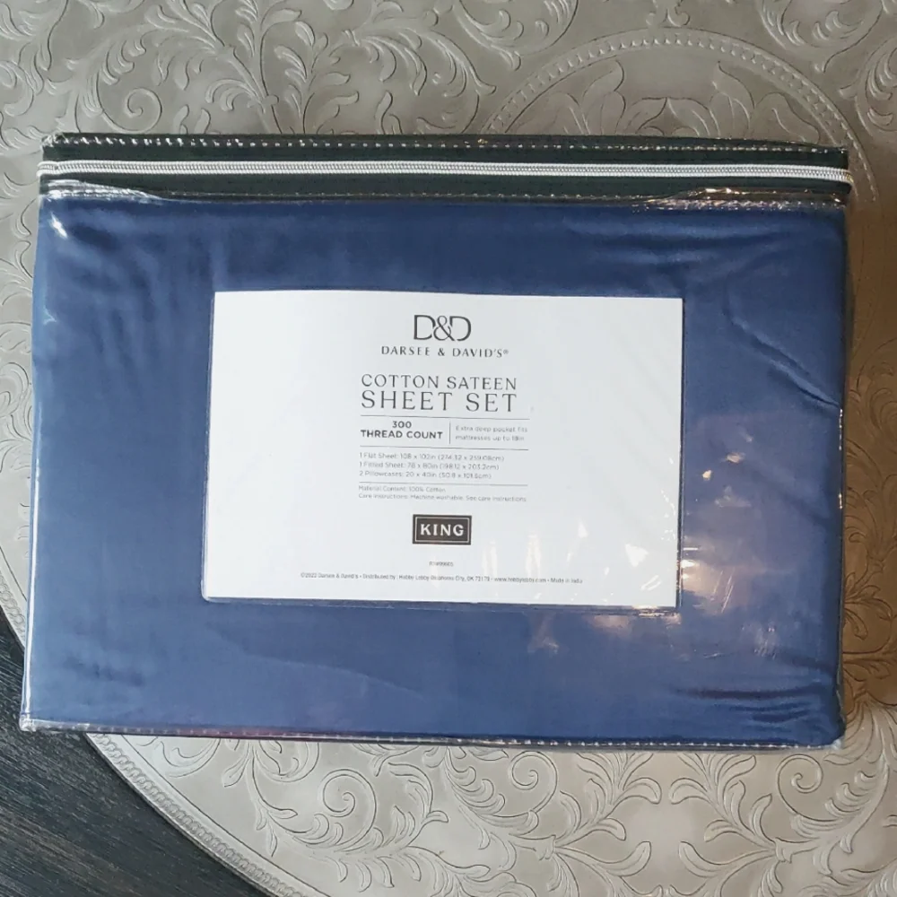 New!D&D King Bedding 100% Cotton Sateen Sheet Set Of 4 Cottagecore Retro Y2K